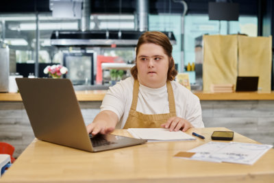 woman working in office